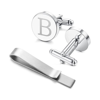 cufflink and tie clip set