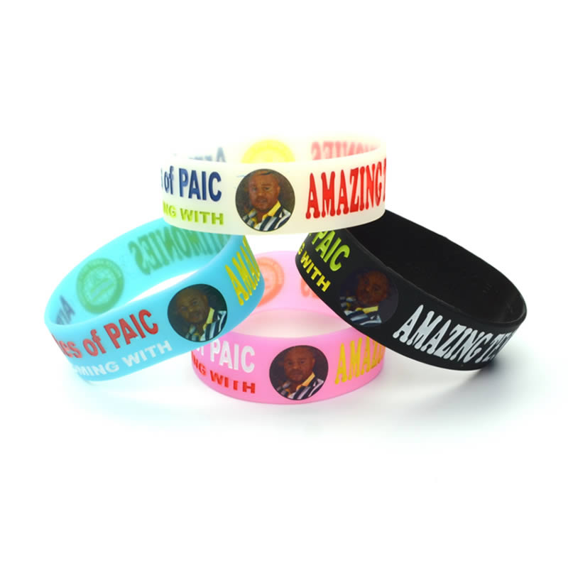 thumbnail image 2 of 5-10000 Pcs Custom Silicone Wristbands Bulk With Your Text, Clipart, Personalized 1/2 Inch Rubber Bracelets For Motivation, Events, Gifts, Support, Fundraisers, Awareness (6.Solid Color With Icons 2 of 13
